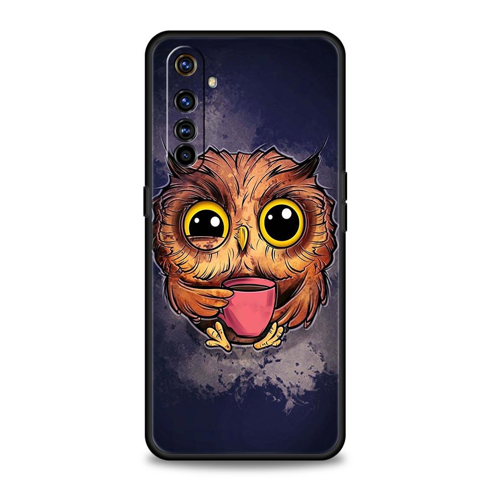 

Cartoon Girl Gifts Lovely Owl For Realme GT Neo 2 3 3T Phone Case For Realme 10 9 8 5G 7 6 GT2 Pro Plus 9i C21 C11 C25 C35 Cover Realme 9Pro Plus