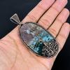 Moss Agate Pendant, Gemstone Jewelry 999 Copper Wire Wrap Tree Of Life Pendant, Gift For Women Handmade Pendant