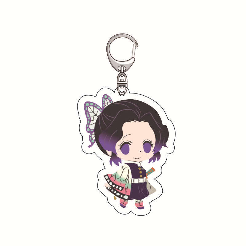Anime Demon Slayer Acrylic Keychain Series Ingenious Pendant Tanjiro Kamado Nezuko Zenitsu Agatsuma Accessories Present for Fans