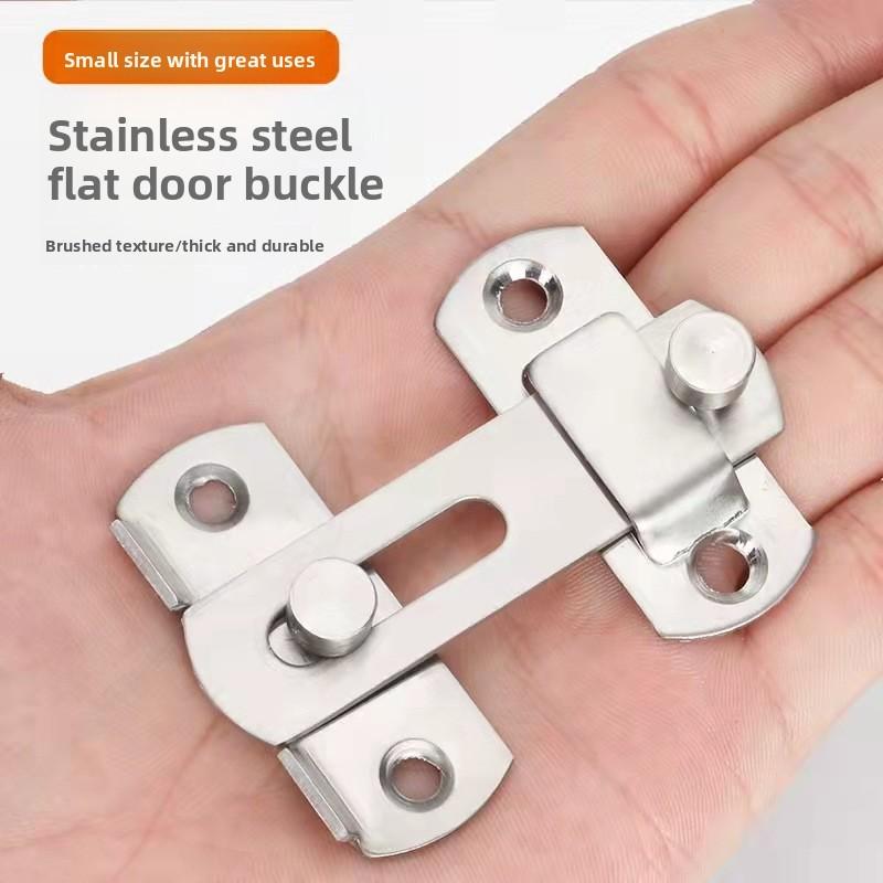 Thickened stainless steel lock buckle Wooden door lock Bedroom universal latch Bathroom door bolt Sliding door buckle