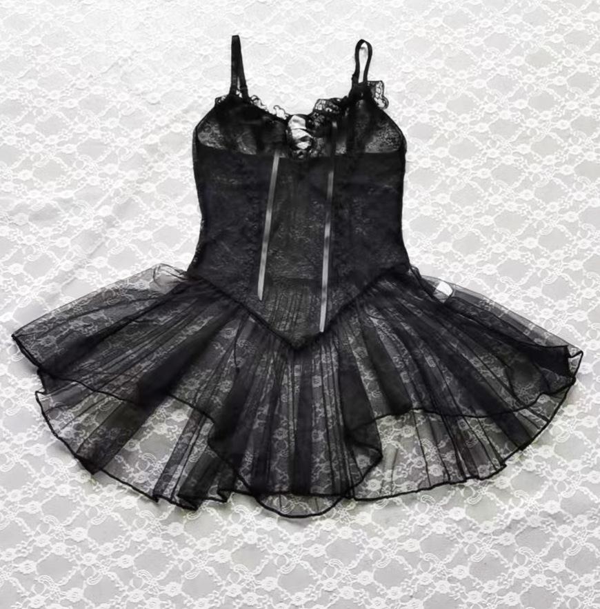 2211 Plus Size Transparent Sexy Lingerie Nightgown for Women