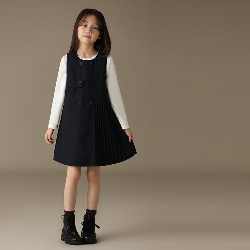 Hacikis Girls' Pleated School Uniform Dress