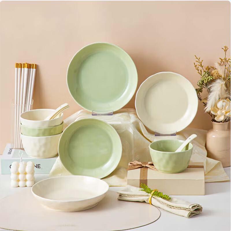 Weidu Macaron Hand-Pinch Ceramic Dinnerware Set