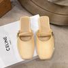 Versatile soft-soled bag head half slippers women's outer wear summer new light-mouth shoes Mary Jane single shoes