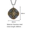 Collane Runiche Vichinghe Mitologia Norrena Vintage Uomo Acciaio Inossidabile Solido Vegvisir Triquetra Nodo Celtico Amuleto Ciondolo Gioielli