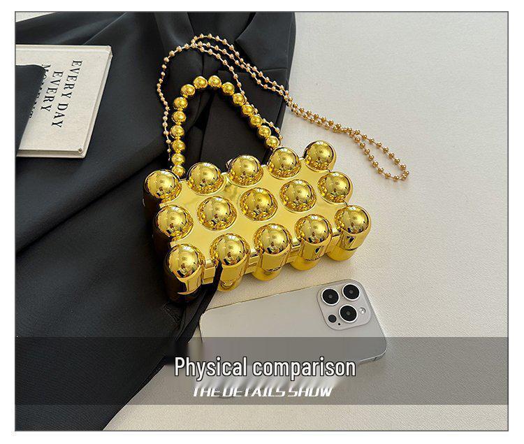 2024 Summer Egg-Shaped Acrylic Evening Bag: Trendy European & American Chain Crossbody