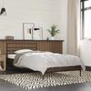 VidaXL Bed Frames Brown Oak 90x200 Cm Engineered Wood and Metal, Bed, Guest Bed, Single Bed, Bedroom Furniture At 845586