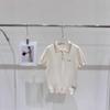 European College Style 2026 Summer Knit Short Sleeve Top