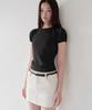 MUSINSA STANDARD WOMAN Women'S Volume Sleeve Slim T-Shirt [Black]