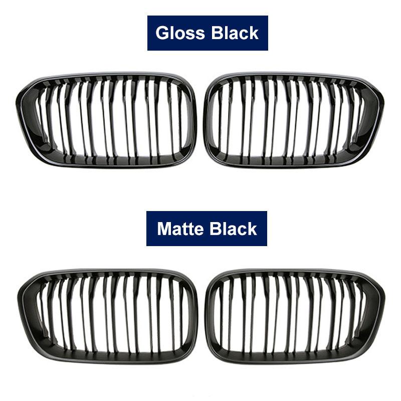 Car Front Bumper Grilles Kidney Racing Grill For BMW 1 Series F20 F21 LCI 120I 2016 2017 Double Slat Replacement Grille