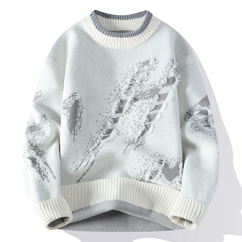 New Autumn and Winter Casual Fashion Versatile Sweater Men's Knitted Bottoming Shirt
