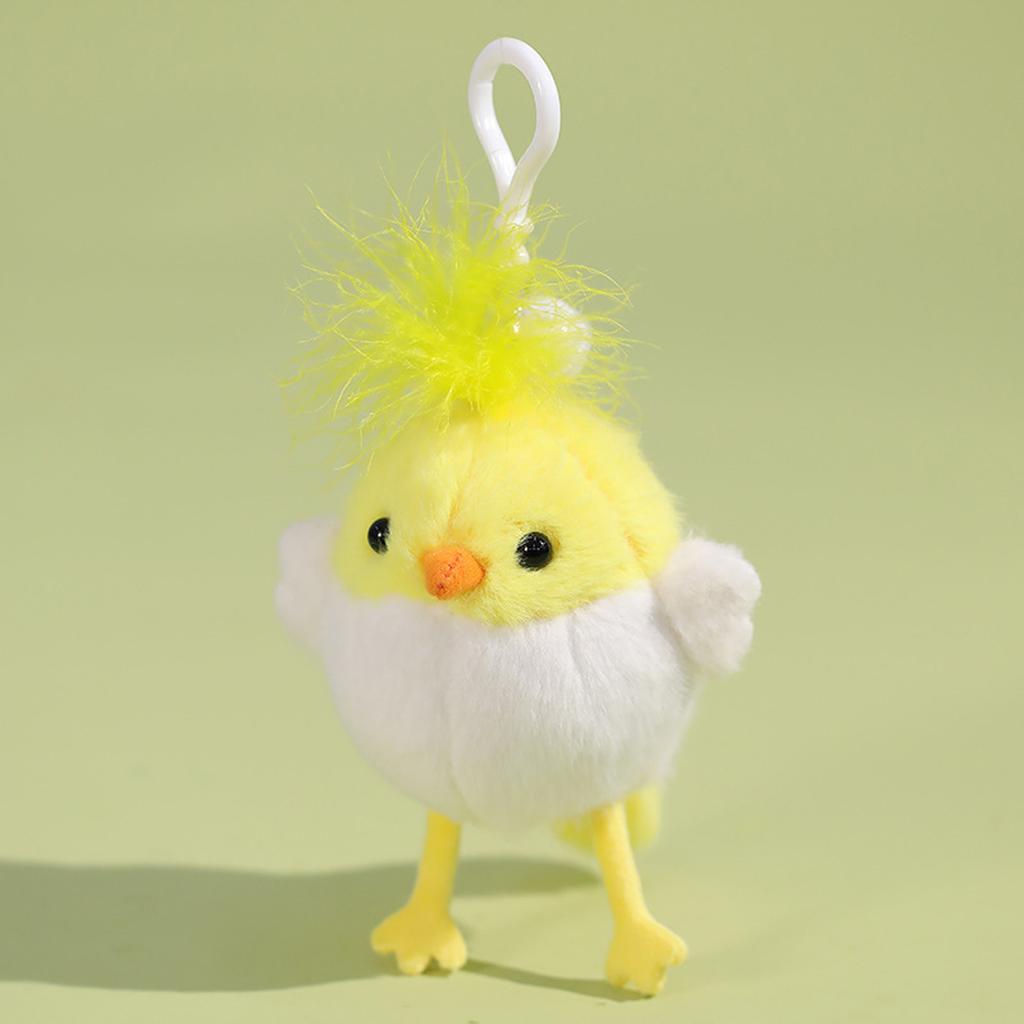 Non-Toxic 1Pc Cute Chirping Bird Parrot Shake And Make Sound Plush Toy With Keychain Bell Flamingo Backpack Pendant Decor Christmas Gift