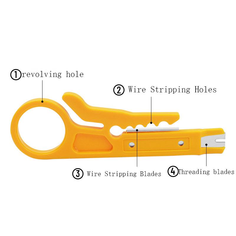 Stripping Pliers Wire Tool Simple Stripping and Beating Knife Small Yellow Knife Wire Beaters Wire Mesh Cable Crimping Pliers