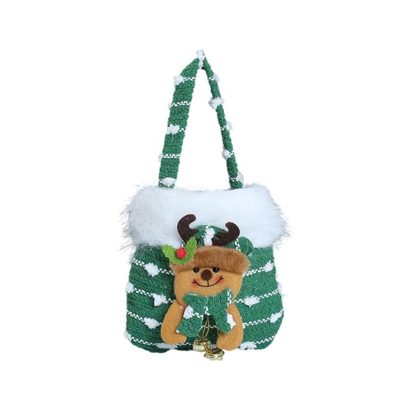Holiday Gift Sacks Candy Handbag  Snowman Santa Gift Bag For Christmas Parties Family