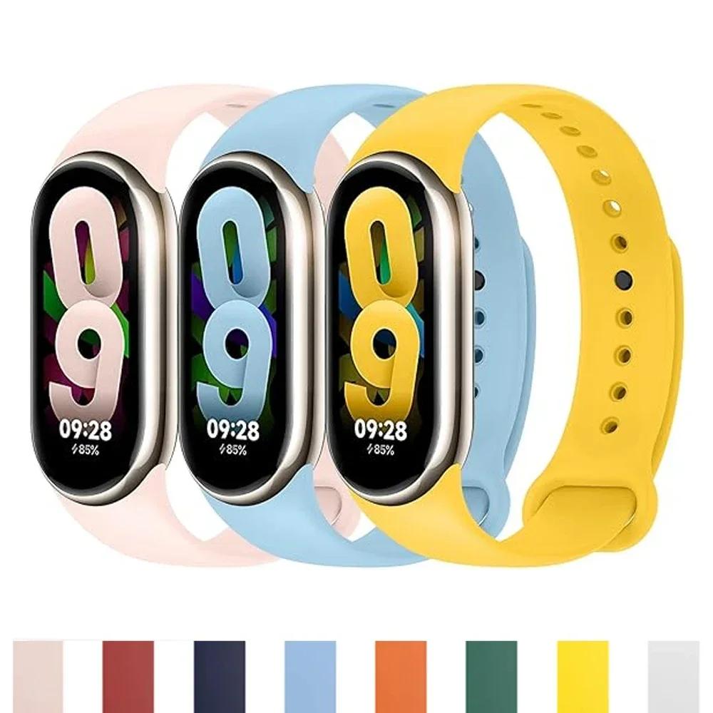 Silikonarmband für Xiaomi Mi Band 9 8 Armband NFC Sport Gummi Smart Armband Armband pulseira correa Xiaomi 8 9 Zubehör