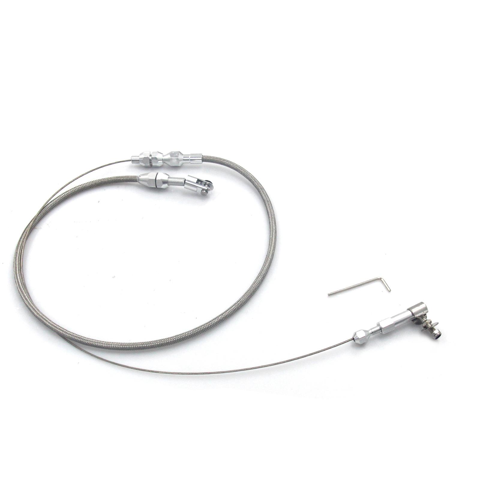 

24inch Braided Throttle Cable Kits Can be Cut to Fit any Application серебряный