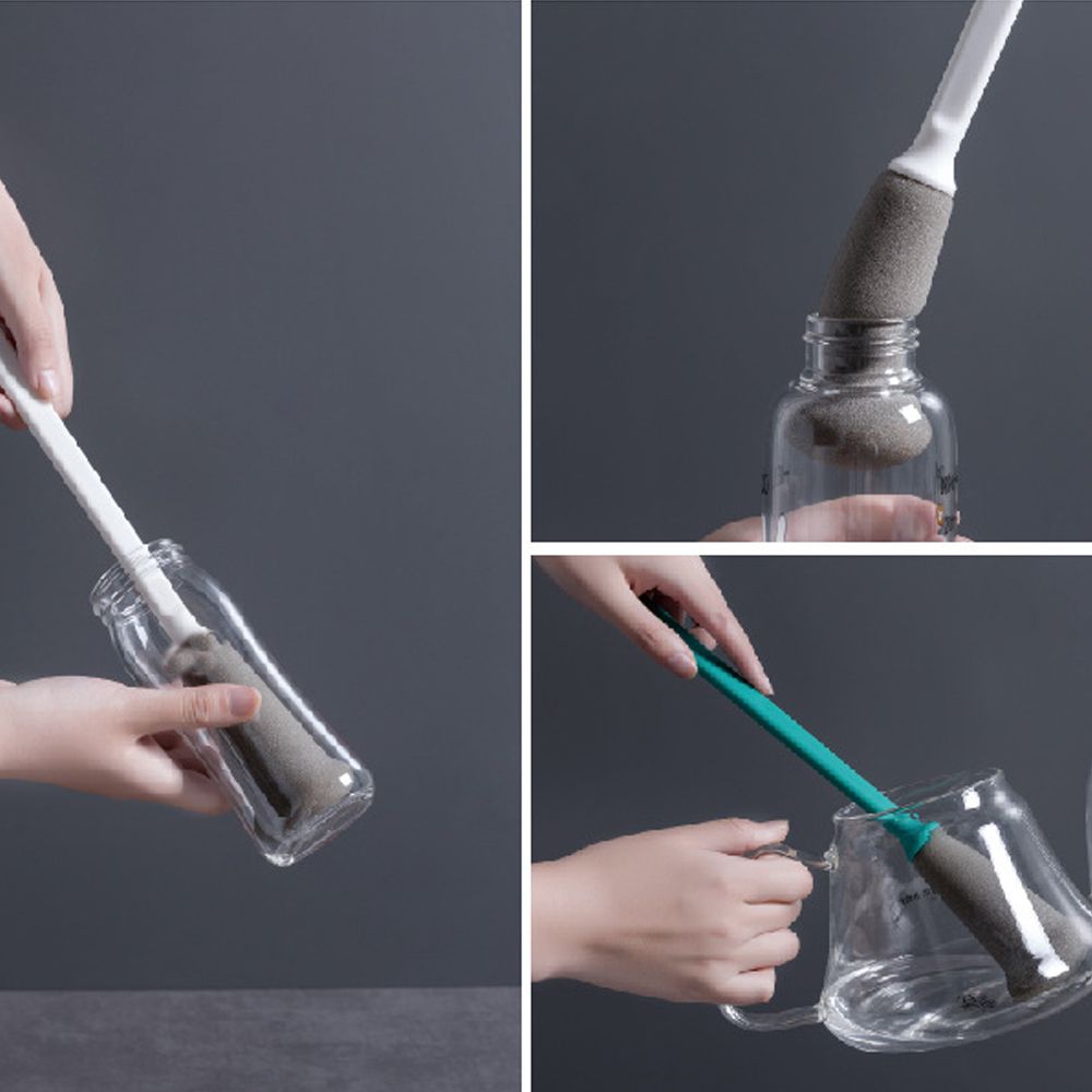 Unelte de Spălare pentru Decontaminare cu Mâner Lung, Curățător Biberon, Perie Burete pentru Curățarea Cănilor