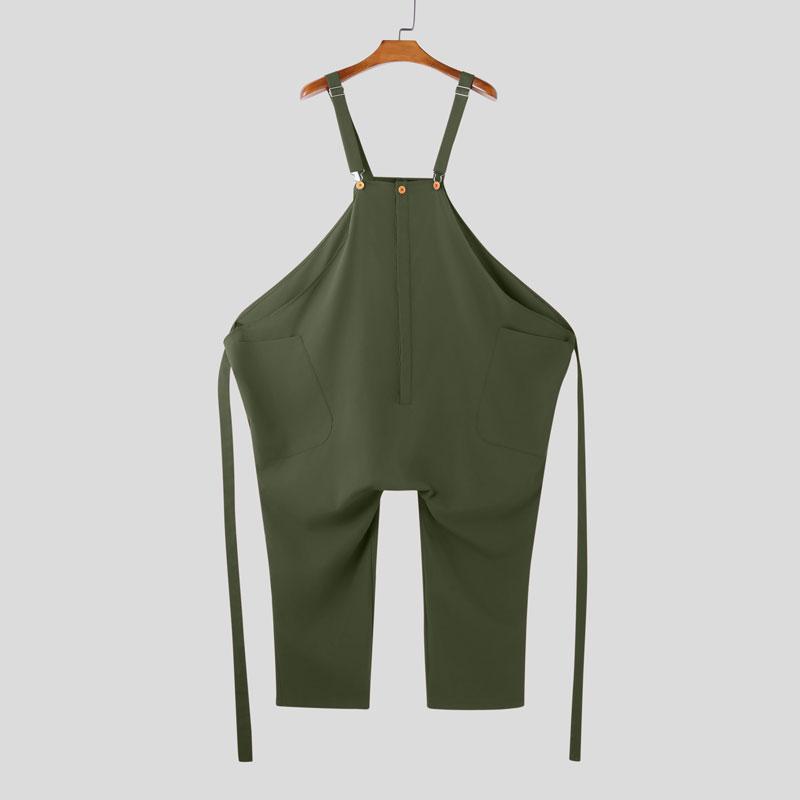 

INCERUN Мужские комбинезоны с лямками, длинные, мешковатые, с заниженной проймой, карго 5XL армия зеленый