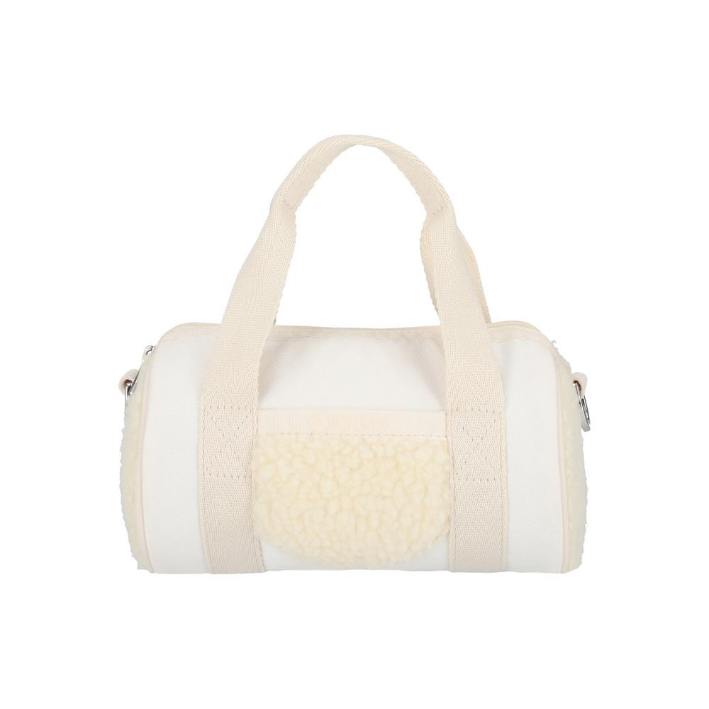 Lesportsac White Denim/Cream Sherpa Roll Bag [1586.La78]