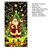 Fluorescent Christmas Door Cover UV Activated Glow-in-the-Dark Door Banner for Outdoor Indoor Holiday Decoration