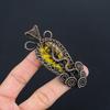 Bumble Bee Jasper Jewelry, 999 Copper Wire Wrapped Gemstone Pendant, Handmade Pendant, For Memorial Day