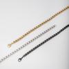 Trendy Stainless Steel Embossed Square Box Necklace with Clavicle Chain
