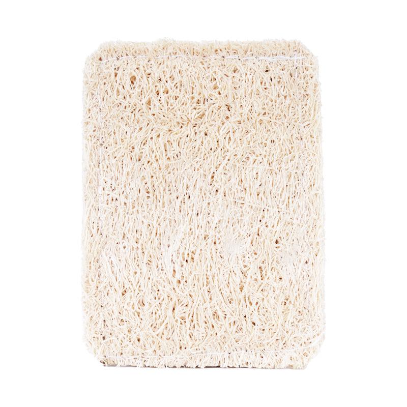 Non-Scratch Loofah Pot Brush with Long Handle - Keeps Hands Clean for Effective Kitchen Cleaning & Degreasing