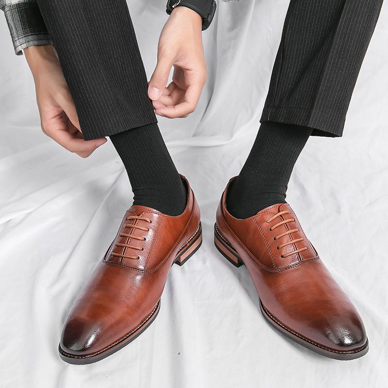 Fashion2024 New Brand Classic Business Dress Oxford Suit  Men's Shoes Office Fashion Elegant Formal Wedding Adulto Shoes for Men