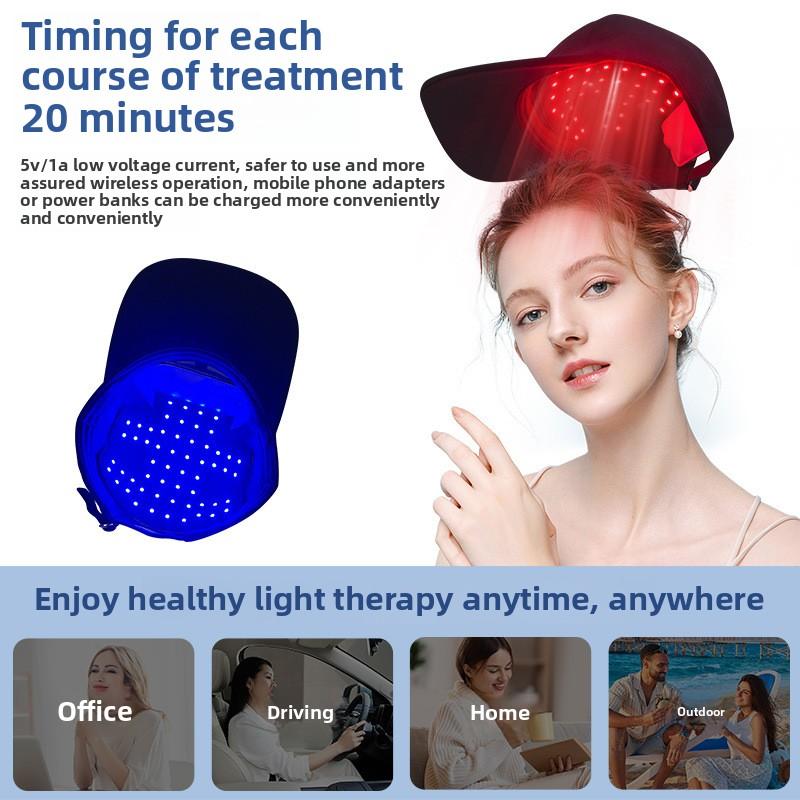 LED Hair Growth Instrument, Red Light Hair Care Cap, Blue Light Beauty Treatment Cap, Infrared Light Anti-hair Loss Hair Growth Cap