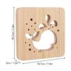 Whale Pattern Wooden 3D LED Light Hollow Carving 3D Wood Light  Gift Novel