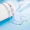 S925 Silver Bracelet Inlaid With Amethyst Embellished With Zircon Heart-Shaped Women's Bracelet Evening Luxury Jewelry