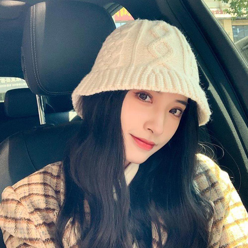 

Новые рыбацкие шляпы-ведра для женщин, теплые шапки, зимняя шапка, вязаная шерстяная Панама с куполом