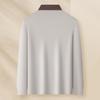 MONTAGUT Men's Brushed Warm Embroidered Long-Sleeve Polo Shirt