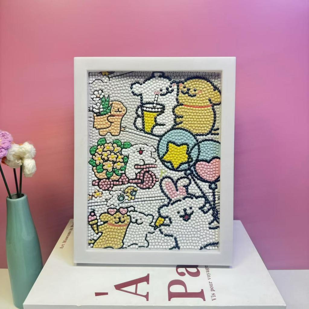 17 * 22Cm Cartoon Diamond Painting Children'S Puzzle Handmade Diy Year Of The Horse Living Room Sticker Decorative Painting
