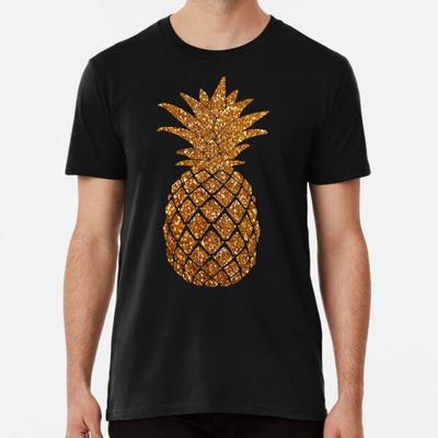 Goldener Ananasdruck S bis 5XL Hergestellt in AU/USA T-Shirt