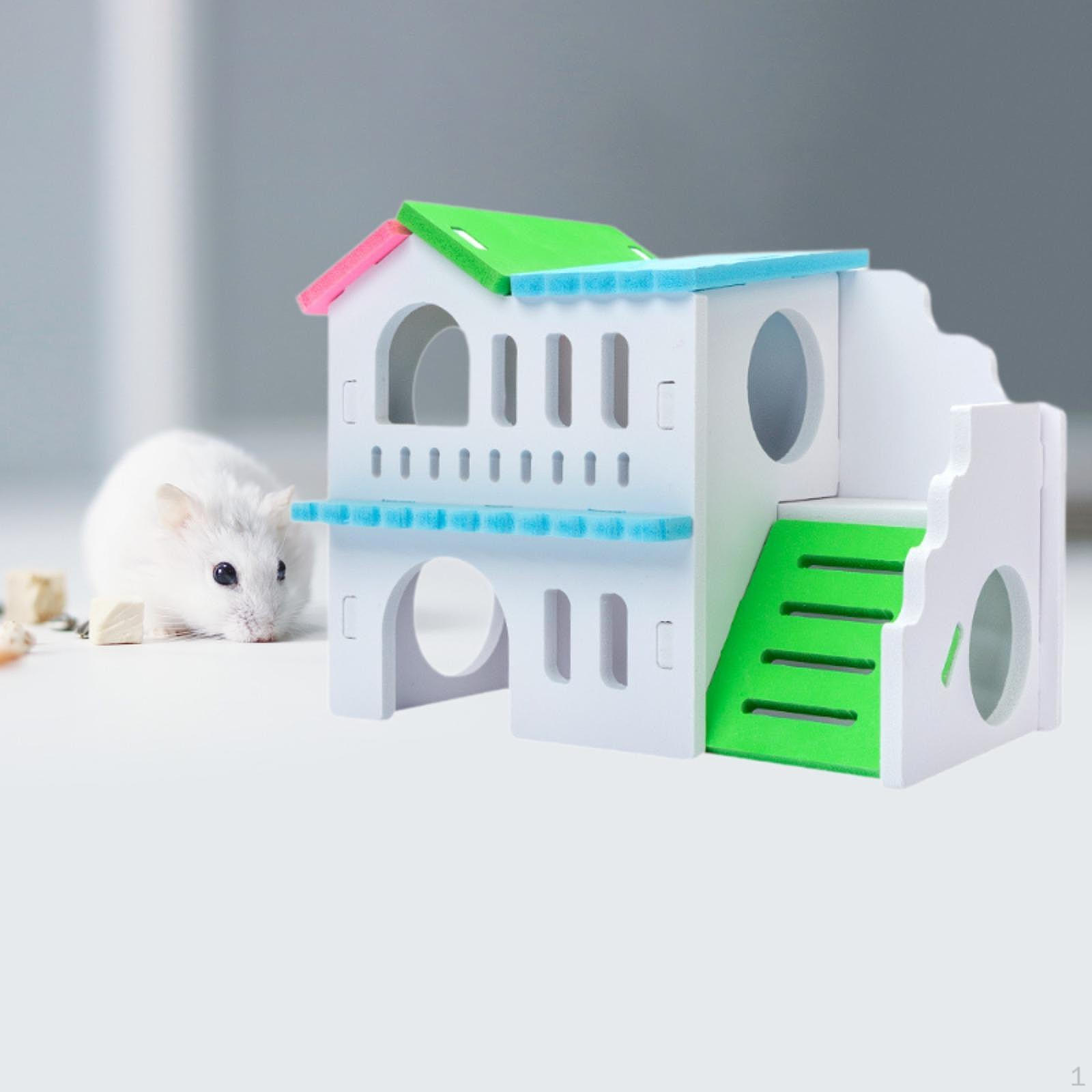 

Домик для хомяков с функциями упражнений и местом гнездования для карликовой мышиной песчанки colored