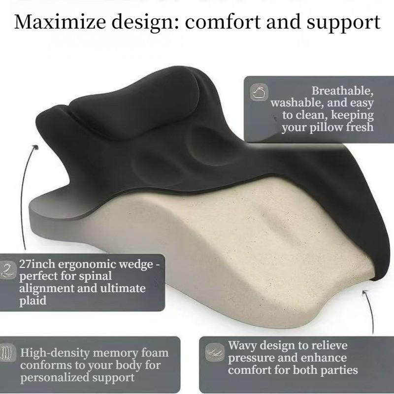 Oreiller de soutien multifonctionnel pour la lecture Coussin cale réglable Oreiller de lit orthopédique Oreiller pour dormir sur le ventre Confort intime