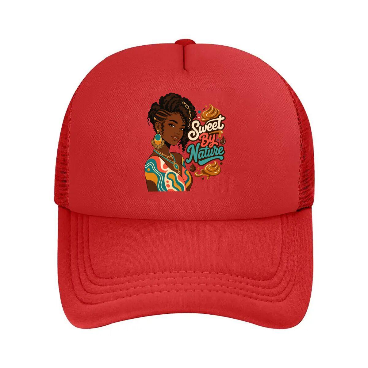 Melanin Sweet Beauty Natural Vibes Mesh Baseball Cap Hip Hop Adjustable