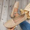 Solid-color retro women's flat loafers are trendy, comfortable and low-heeled