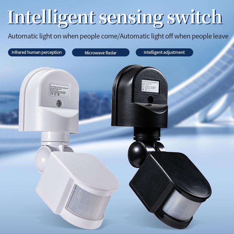 PIR Human Presence Motion Sensor 220V 110V 12V Automatic Infrared Light 180 Degree Rotating Outdoor Timer Switch Motion Sensor