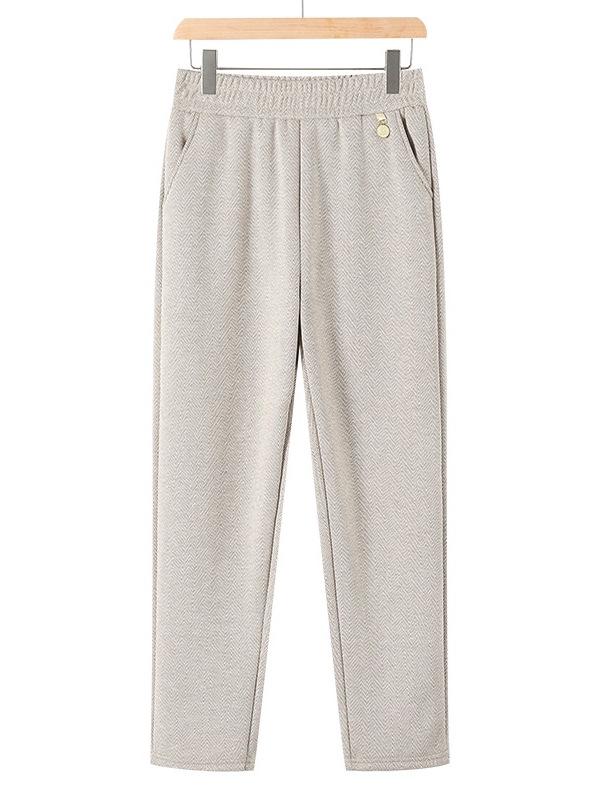 Mamas Winter Fleecegefütterte Petite Hose 2025 - Modische Lässige Lange Hose für Mittelalte und Ältere Frauen