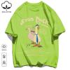 Hot selling prints in Russia T-Shirts Unisex Retro Oversized Short Sleeves Fashion Couple Clothes Unisex Simple Basics Clothing