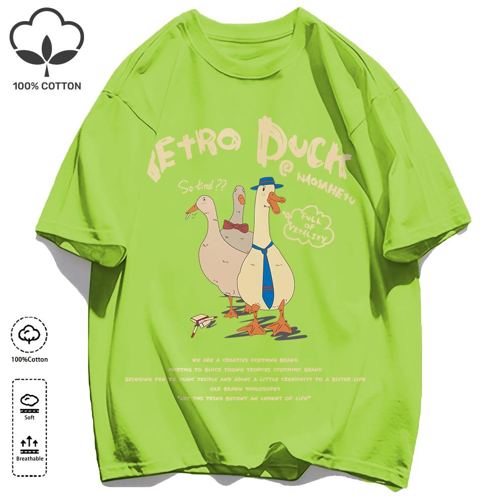 Hot selling prints in Russia T-Shirts Unisex Retro Oversized Short Sleeves Fashion Couple Clothes Unisex Simple Basics Clothing