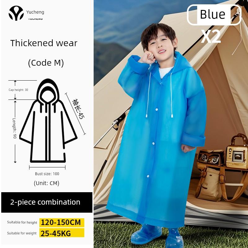 Portable Thickened Kids Raincoat for School Travel