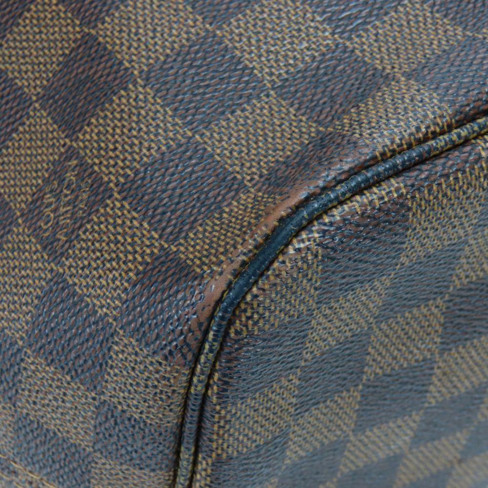 Used LOUIS VUITTON Tote Bag Neverfull MM N51105 Damier Ebene Brown Shoulder