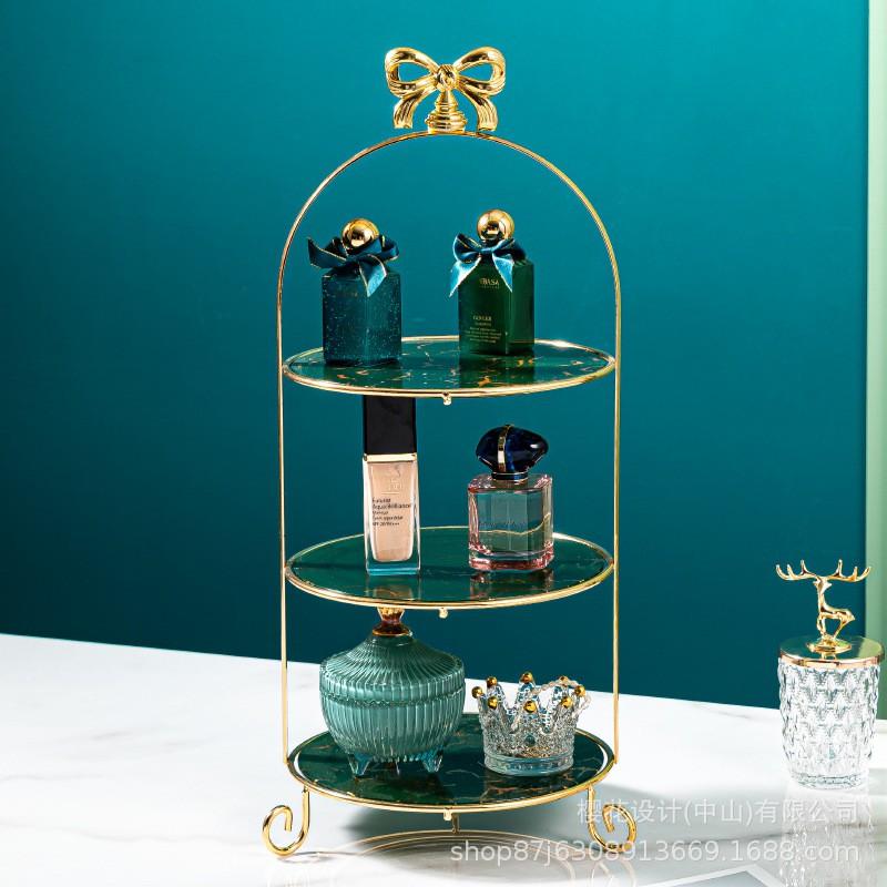 Multi-Tier Glass Dessert Stand Afternoon Tea Cake Serving 8/10 Inch 2-3 Layer Snack Display Rack Minimalist Luxury Style
