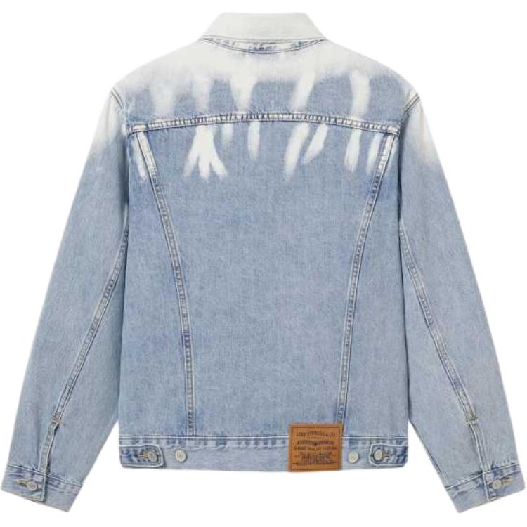 Levis SS25 Cool Series Front Double Button Closure Pocket Collar Denim Jacket Men jackets Light-Blue 003MH-0003