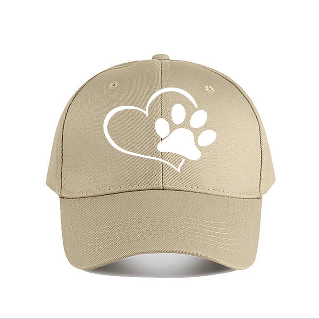 Heart Paw Print Baseball Cap Baseball Cap Fashion Unisex Sunhat Womens Outdoor Sports Snapback Cap