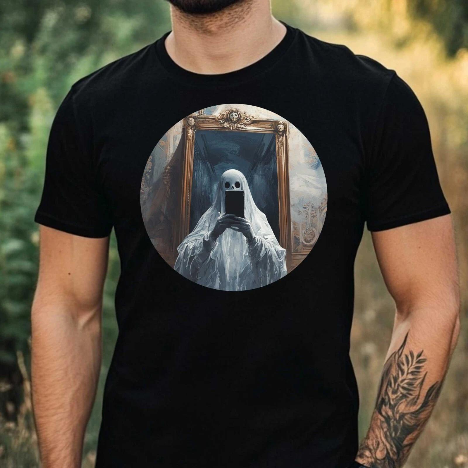 T-Shirt Herren Geister Selfie Motiv Baumwolle Größe XS bis 5XL S