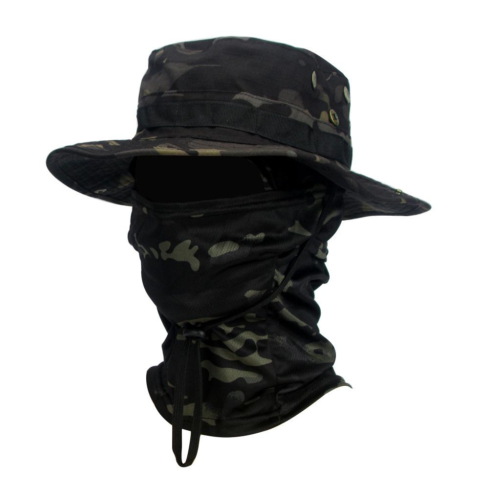 2-In-1 Sun Hat With Neck Face Gaiter, Uv Protection Boonie Hat For Outdoor Fishing Hiking
